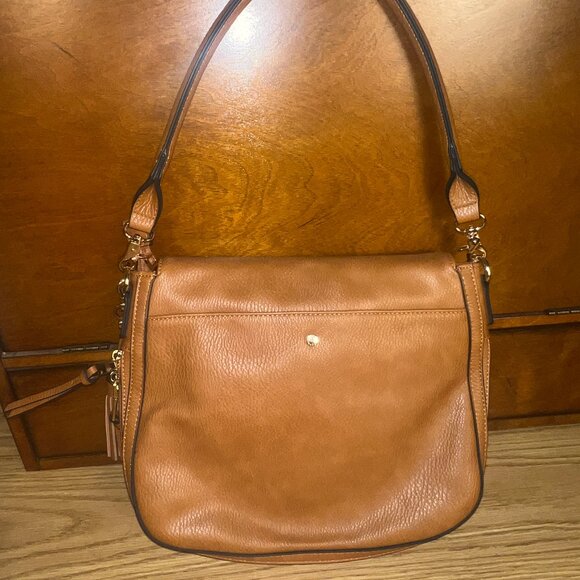 Poppy and Peonies Downtown Cognac Shoulder Bag - Great Condition - Picture 5 of 11